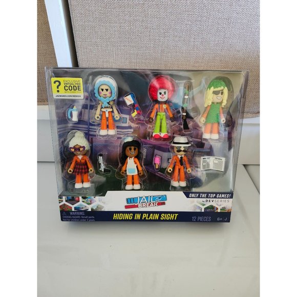 Roblox DEVSERIES Jailbreak Hiding In Plain Sight 6 Action Figures Virtual Code - Picture 1 of 6
